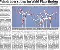 WLZ: Windräder sollen im Wald Platz finden